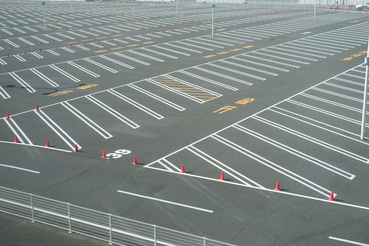 What Do Striped Lines in a Parking Lot Mean?