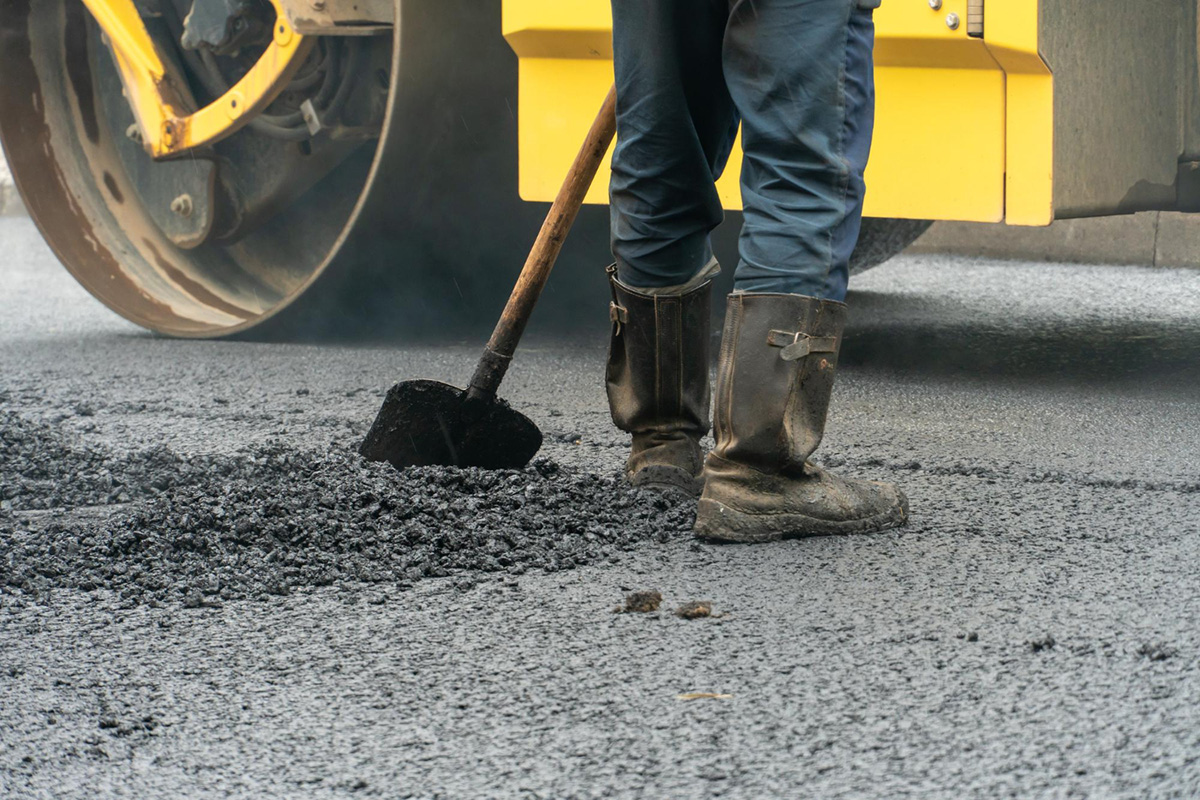 The Process of Repairing Potholes
