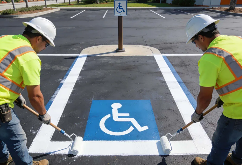 Is Your Parking Lot ADA Compliant in 2026? Striping and Signage Rules Lake County Property Managers Miss