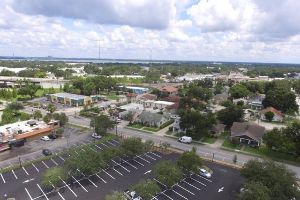 Aerial view of City of Lakeland's New Parking lot