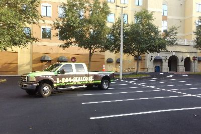Parking lot striping & sealcoating for Metro West